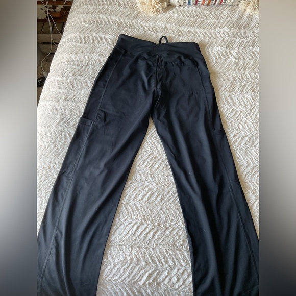 QBK Yoga Scrub Pants Women Mid Rise Yoga Work Pants Five Pocket Cargo Scrub Pant - Picture 2 of 4
